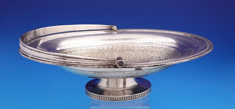 Basket with handle, oval Fruit Bowl symbol Roman lamp used 1864-1879 14
